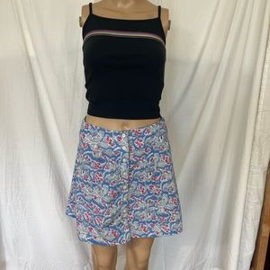VINTAGE ESPRIT 1990s Floral button front mini skirt size 7/8